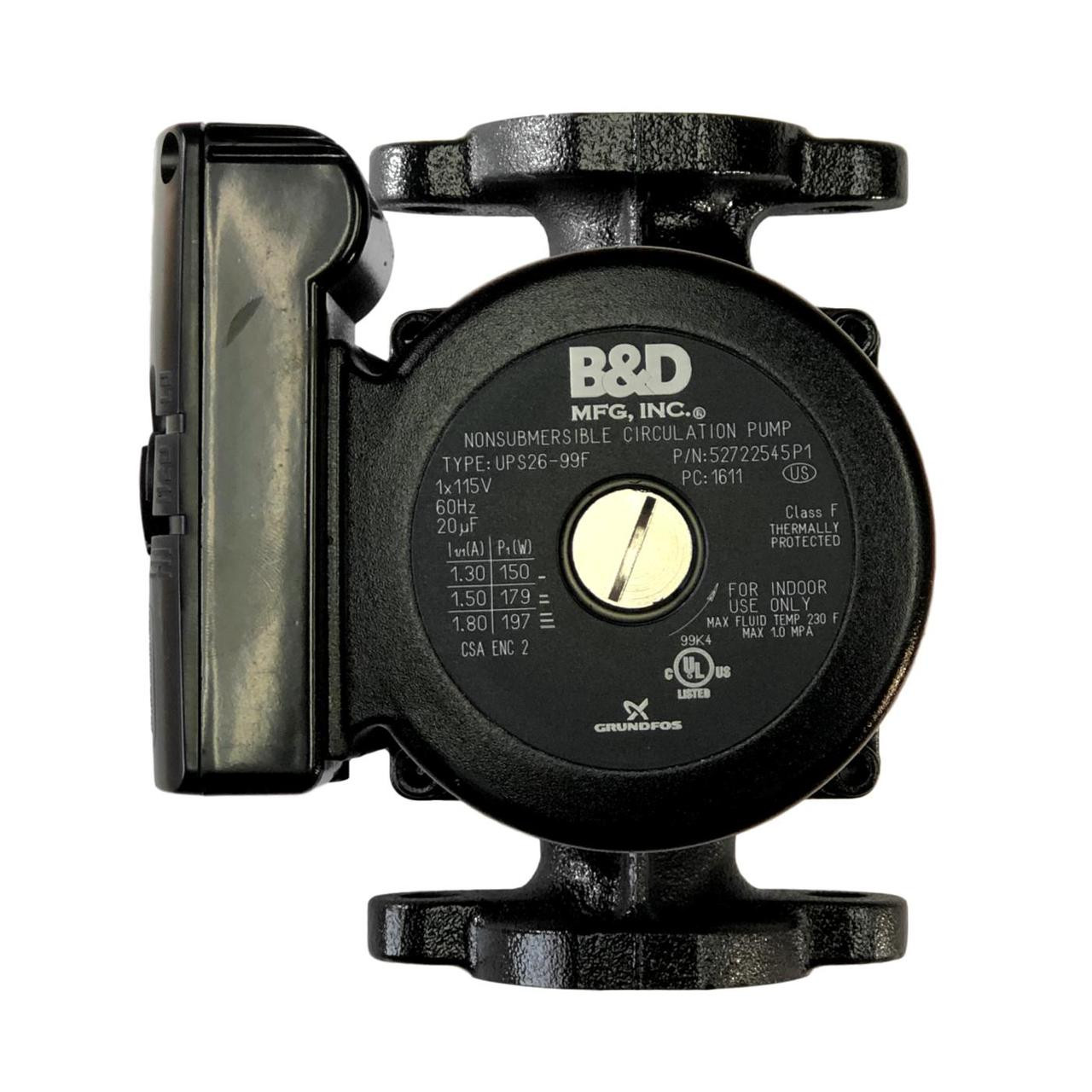 Grundfos UP26-99 230v pumpW/volute - Pumps