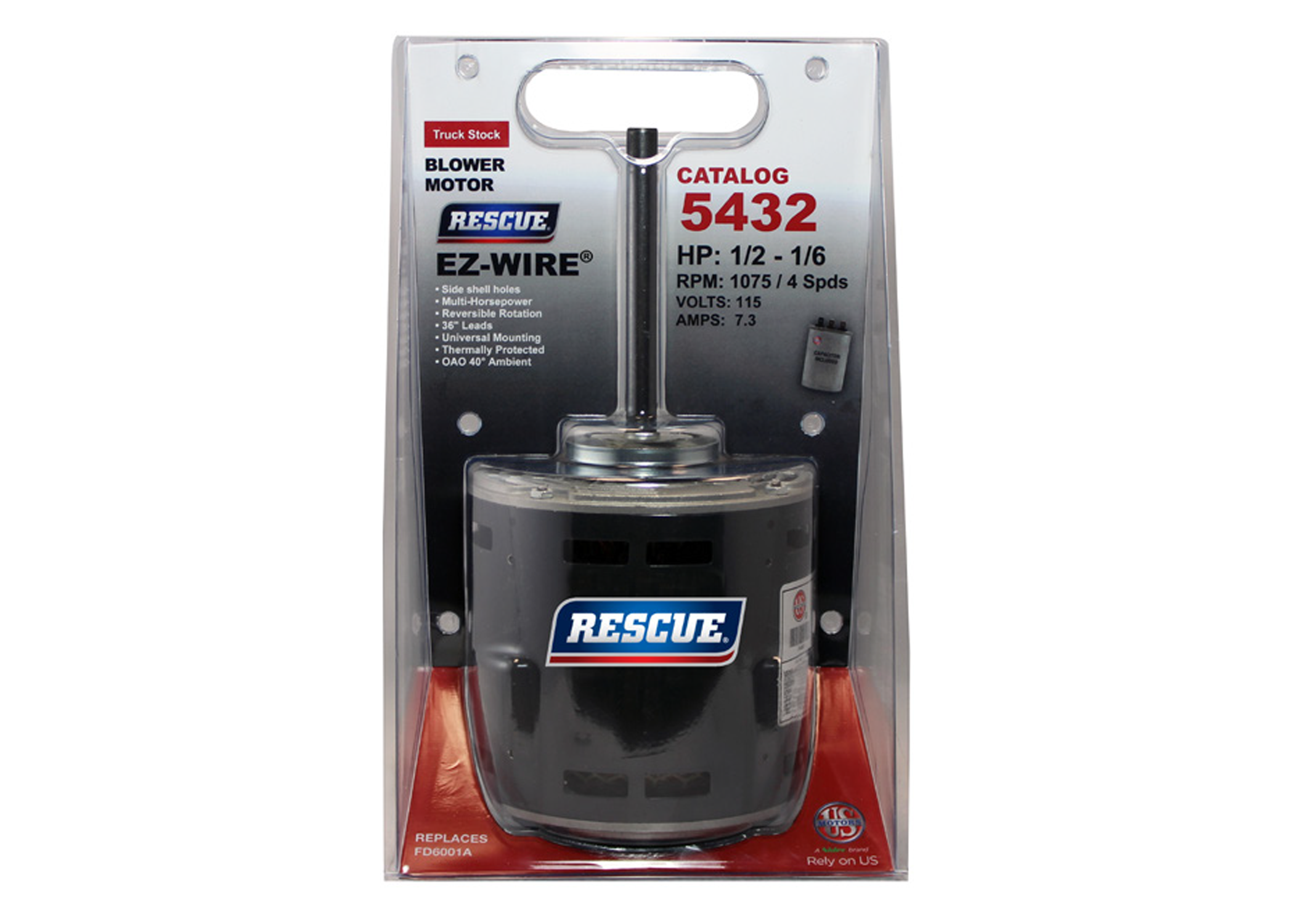 Rescue 1/2-1/6HP, 115v, 1075/4 Blwr - Conventional Parts