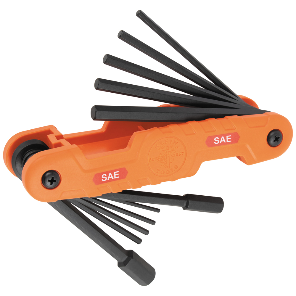 Pro Folding Hex Key Set, 11-Key, SAE - Hand Tools