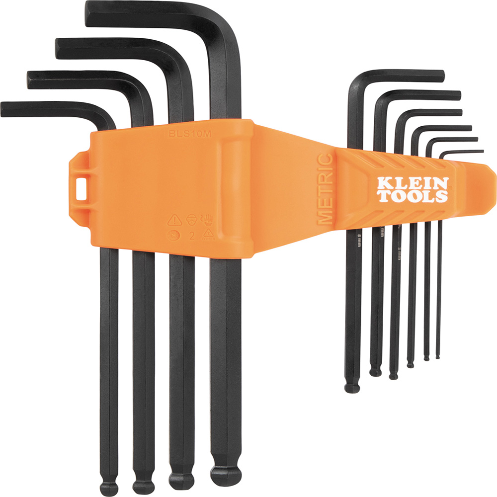 KLEIN Ball End Metric 10-Pc Hex Key Set - Hand Tools