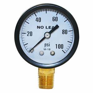 2-1/2" Pressure Gage 0-100 Liquid Filled - Gauges