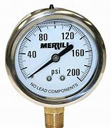 2-1/2" Pressure Gage 0-200 Liquid Filled - Gauges
