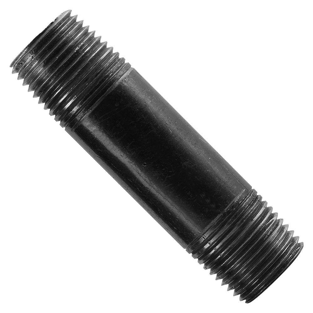 1/2INCH X 2INCH BLACK STEEL NIPPLE - Iron Pipe