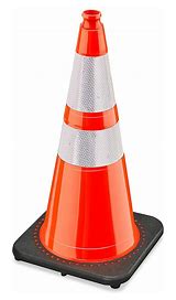 28" tall orange traffic cone - PPE